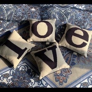 Pottery Barn “LOVE” Pillow Set
